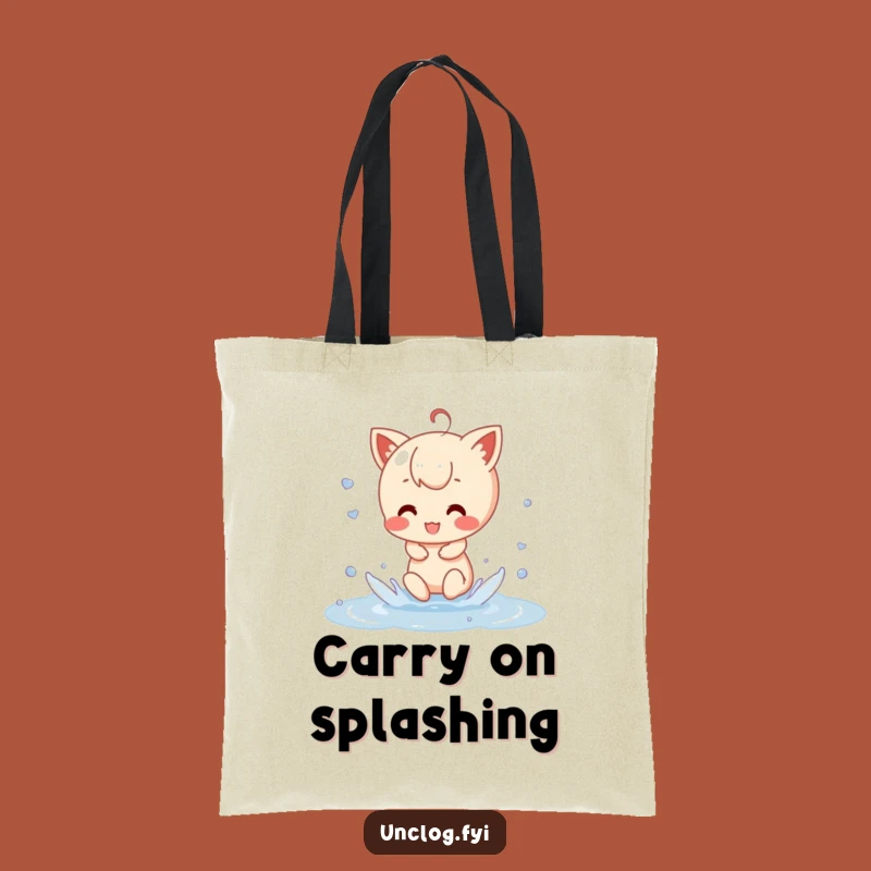 Funny Puddle Pal Tote Bag: Carry Your Fun with This Hilarious Design