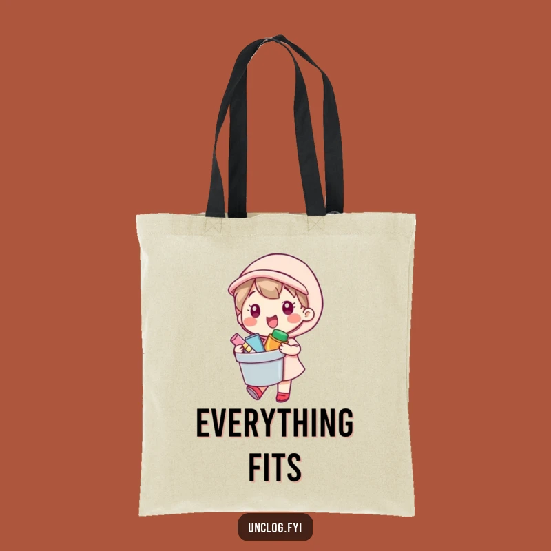 Funny Tote Bag - Kawaii Bucket Carrier: Your Cheerful Hauling Pal