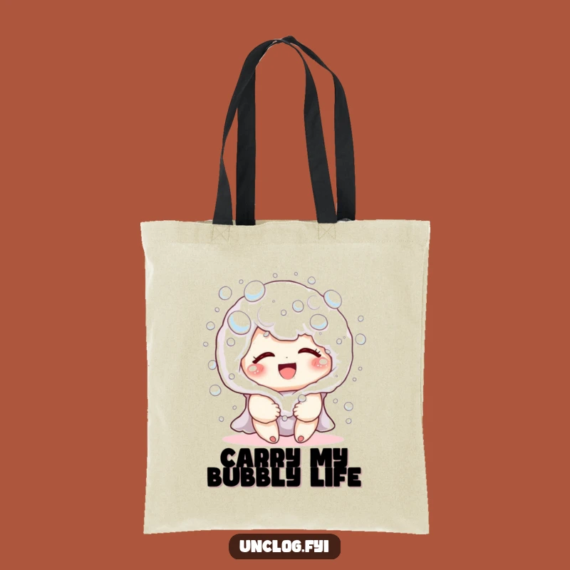 Funny Bubble Character Tote Bag - Giggle-Worthy Accessory, Adorable & Practical Funny Gift!