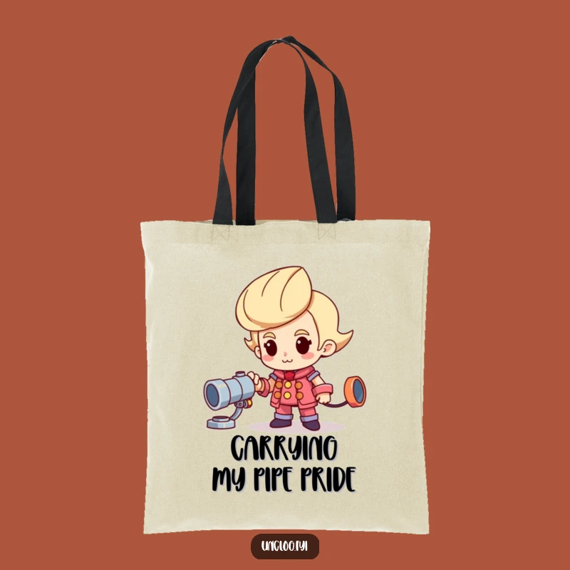 Funny Proud Plumber Tote Bag: Carry Your Pride Shiny Pipe